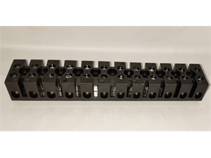 BSK-6A, Bakelit sorkapocs, 10A/400V, 12tag, M3 csavar, max.2,5 mm2