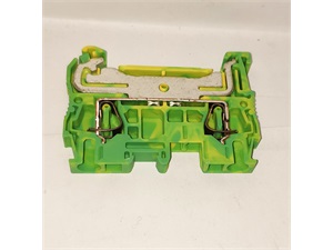 NSYTRR22PE Rugós egyszintes földelőkapocs 1x1 csatlakozás 5,2 mm 2,5 mm2 zöld-sárga
