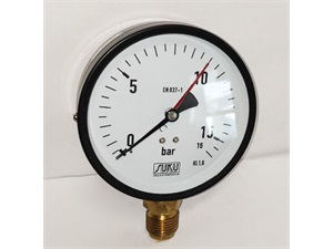 Nyomásmérő, Na 100 mm 0/16 bar, G 1/2" alsó csatlakozás, kalibrált kivitel